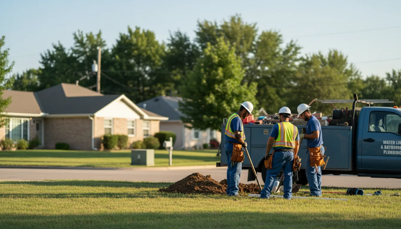 Residential water line and bathroom plumbing service in Shelby, NC